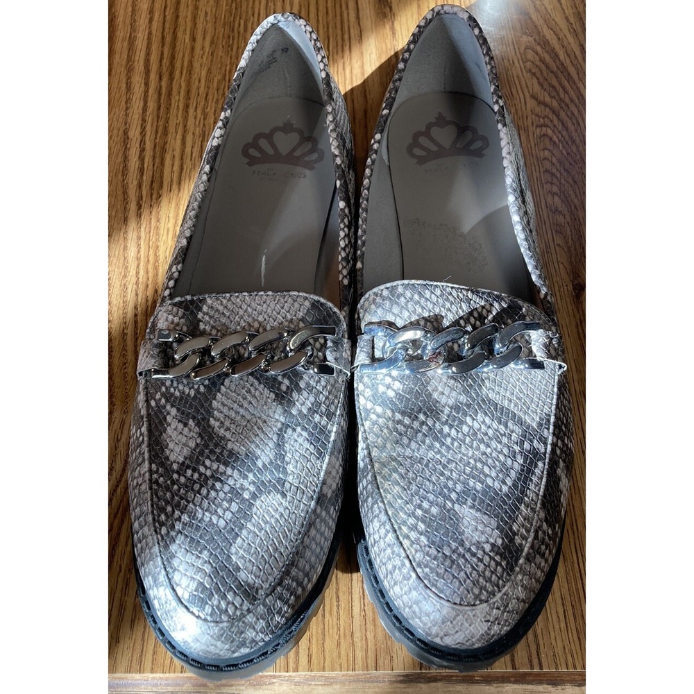 Fergalicious by Fergie Snake Print Loafers Slip On Chunky Sole Woman's 11M